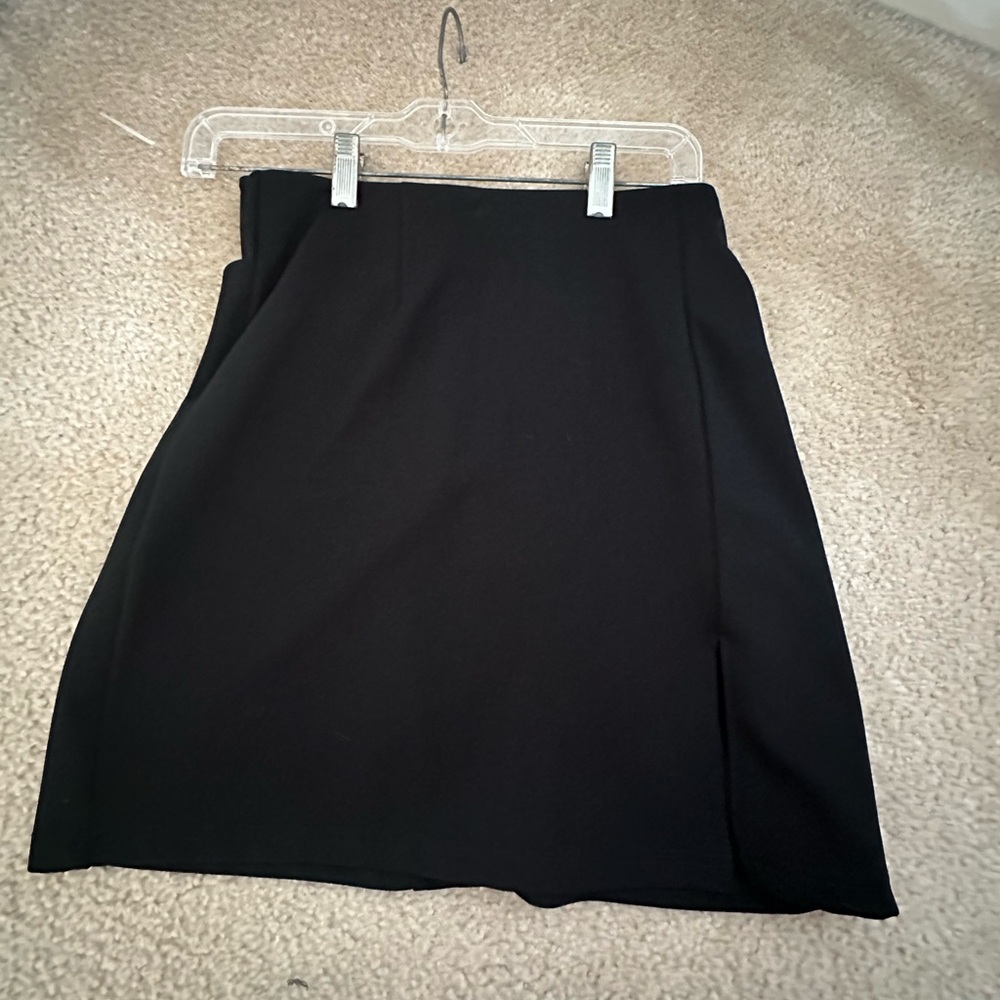 Black mini skirt